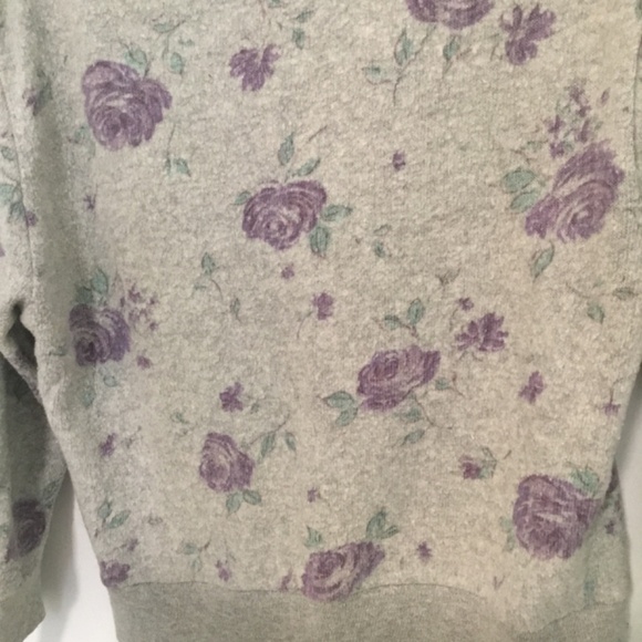 Grey Cardigan with Purple Flowers - Picture 6 of 8